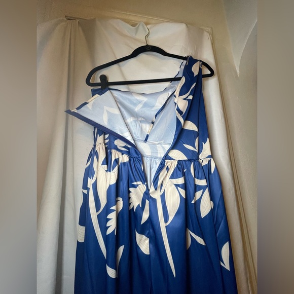 NWT Retro Stage Navy and White Sleeveless Sundress Asymmetrical Strap Size XL - Picture 11 of 11